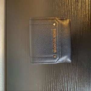 Michael Kors Black & Gold Tri-Fold Leather Wallet